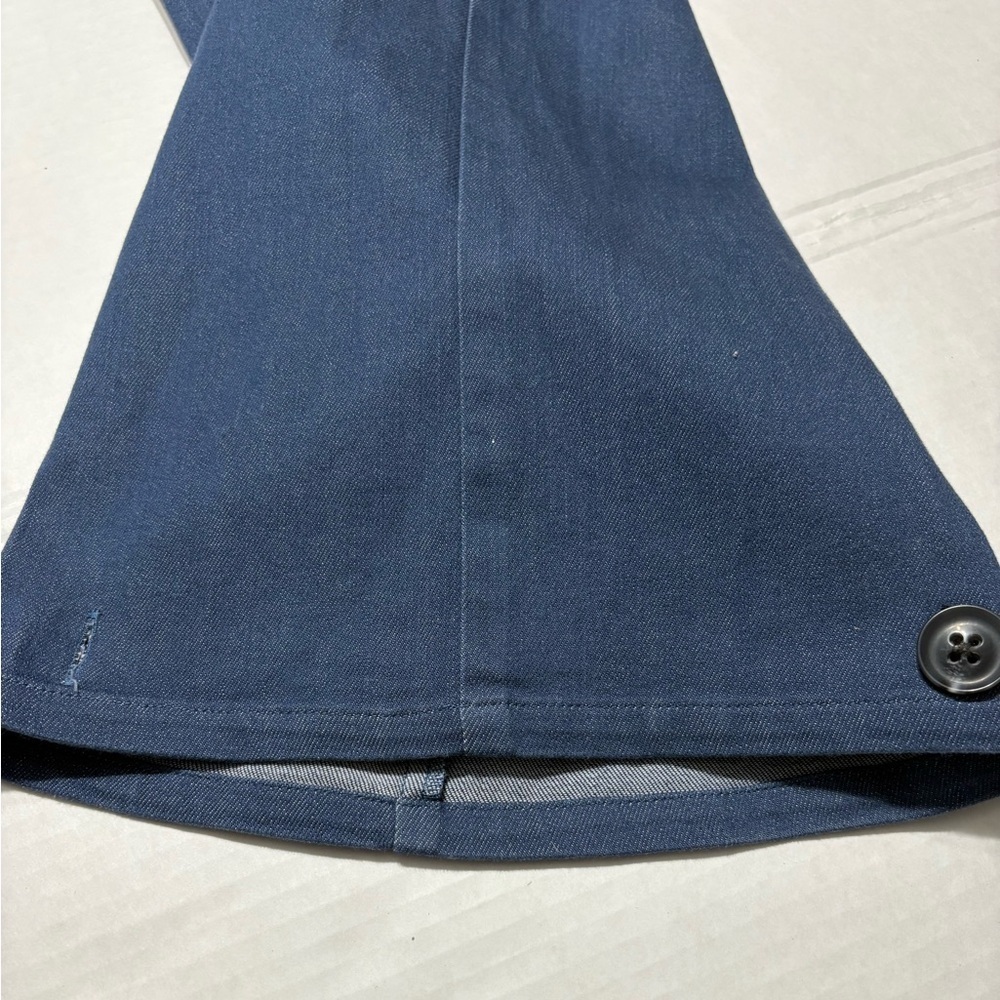 Meg Denim Blue Trousers/Palazzo Wide Leg, Ultra High Rise. Adj. Ankle, Pockets. - Picture 12 of 16